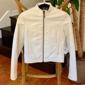 White leather jacket women’s size smal